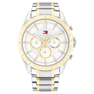 Tommy Hilfiger Two-Tone Steel Silver White Dial Multi-function Women Watch - 1782555