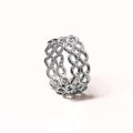 Solid 925 Sterling Silver Twice the Infinity Ring