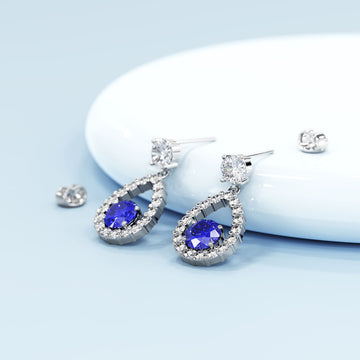 Fenella Bloom Earrings in Sapphire