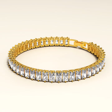 Ballerina Baguette Set Bracelet in Gold