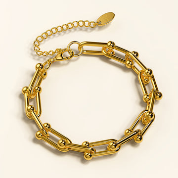Lovelock U Link Chain Bracelet in Gold - 8mm