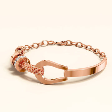 Knot Jewellery Rose Gold Layered Stainless Steel Bracelet