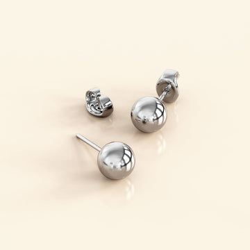 Ball Stud Earrings 8mm