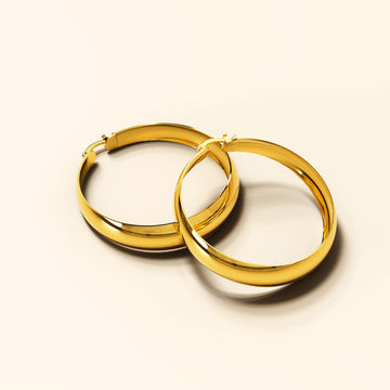 Annie Graduated Hoop Earrings 50mm