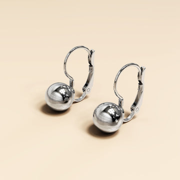 Glam Ball Leverback Earrings