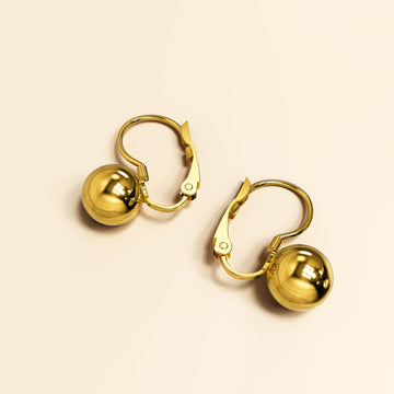 Glam Ball Leverback Earrings