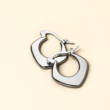 Sylvia White Gold Hoop Earrings