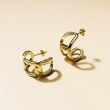 Stellar Bullion Fusion Huggie Earrings