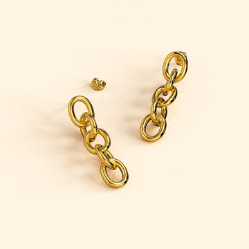Lewis Dangle Gold Layered Earrings