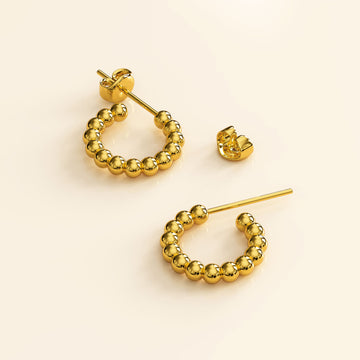 Gleaming Gold Accent Hoop Earrings