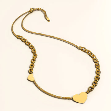 Share Hearts in Gold Layered Steel Jewellery
