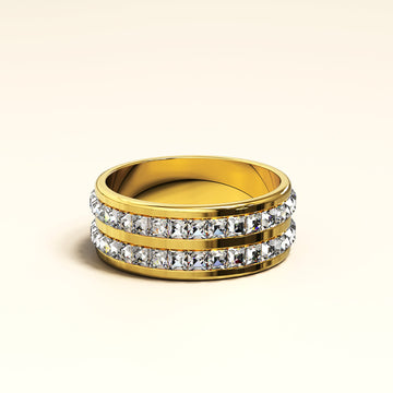 Princess Cut Stunner Ring In Gold - 7mm
