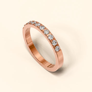 Ceilia Half Eternity Rose Gold Ring