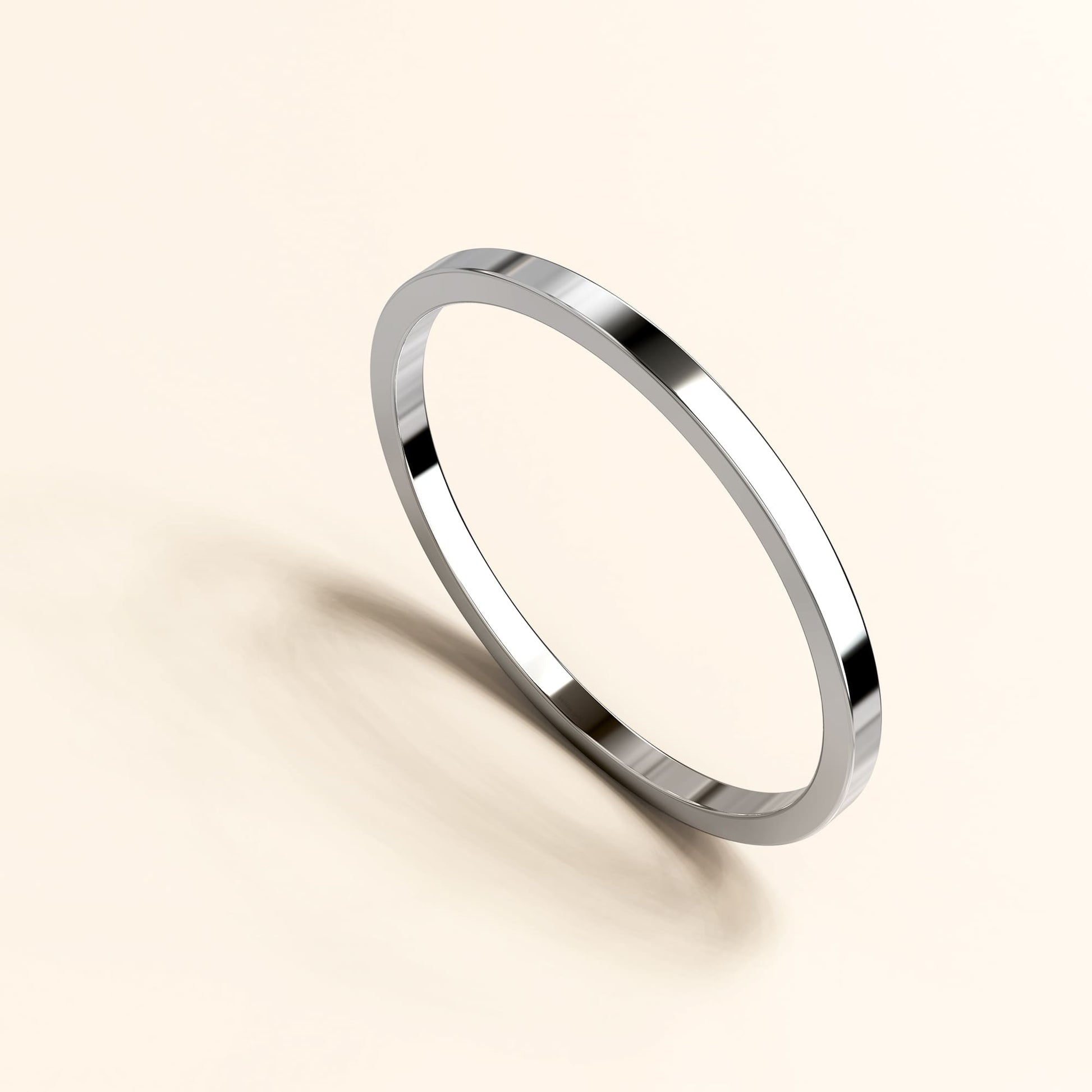 White Gold Simplicity Slim Ring