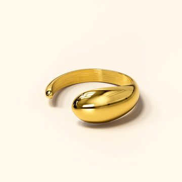 Elan Irregular Open Claw Gold Ring