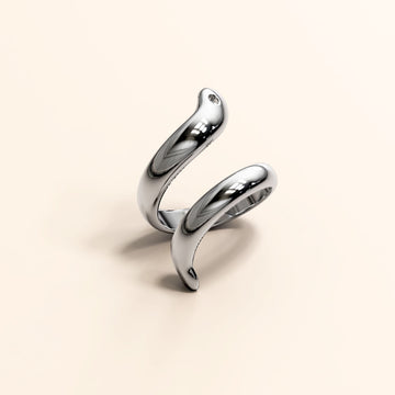 Orphic Double Wrapped Band Ring in White Gold
