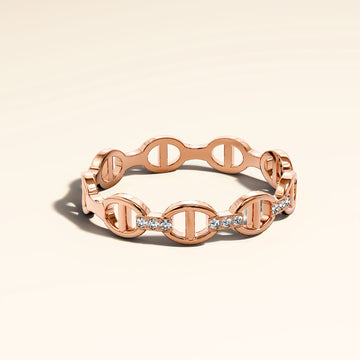 Daphne Link Ring In Rose Gold