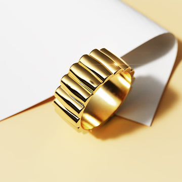 Aurum Circle Gold Layered Ring
