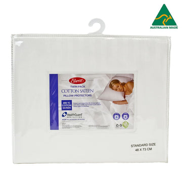 Easy Rest Cotton Sateen Standard Pillow Protector - Pack of 2