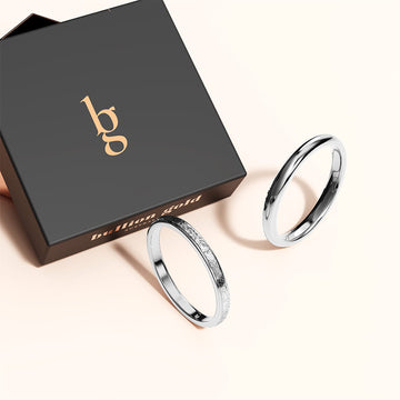 Boxed 2 Pieces Stacker Ring in Gold