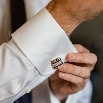 Speed Lane Cuff Links Embellished With SWAROVSKI® Crystals