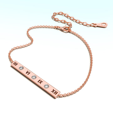 Roman Plate Bracelet in Rose Gold