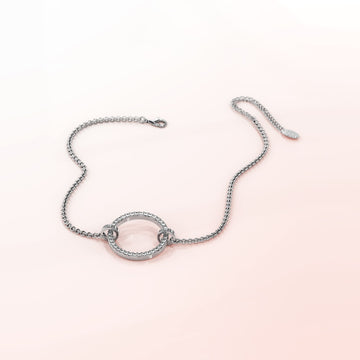 Orbit of Beauty Bracelet Embellished with SWAROVSKI® Crystal in White Gold