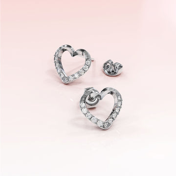 Innocent Heart Stud Earrings Embellished With SWAROVSKI® Crystals
