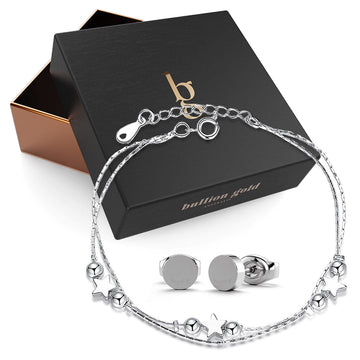Boxed 2pc Starry Glow Bracelet & Stud Set