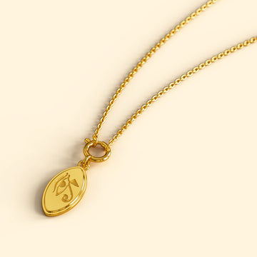 Eye of Horus Gold Charm Necklace