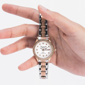 Lustrous Dual Tone Watch Embellished With SWAROVSKI® Crystals