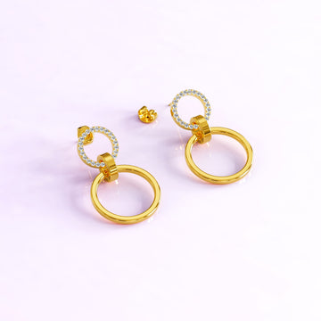 Orbit of Radiance Earrings Embellished with SWAROVSKI® Crystal in Gold