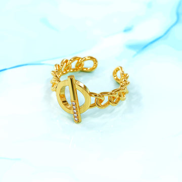 Adjustable Toggle Clasp Fashion Ring