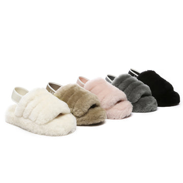 AUSTRALIAN SHEPHERD® UGG Kids Fluffy Slides Slingback Puffy #AS2067K