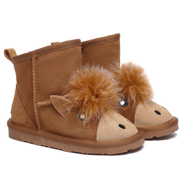 EVERAU® Kid Sheepskin Boots Pony Kids Plus #EA3115K