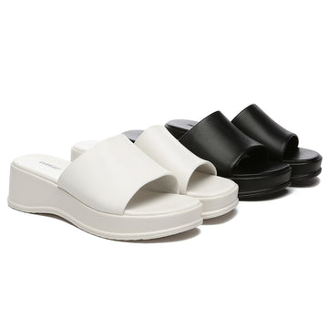 EVERAU® Women Sandal Slides Slip-On Platform Fiona #EA7037