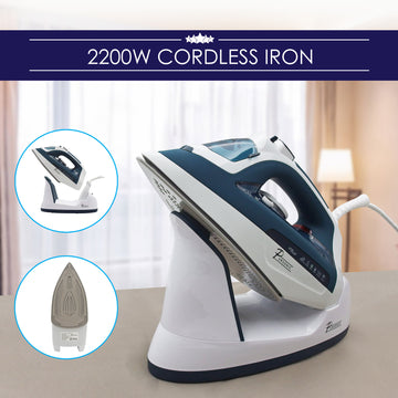 Pursonic Electric Cordless Steam Iron Portable Corded Cordless 2200W