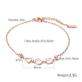 Geometric Styled Summer Ankle Chain Rose Gold Layered Anklet - Brilliant Co