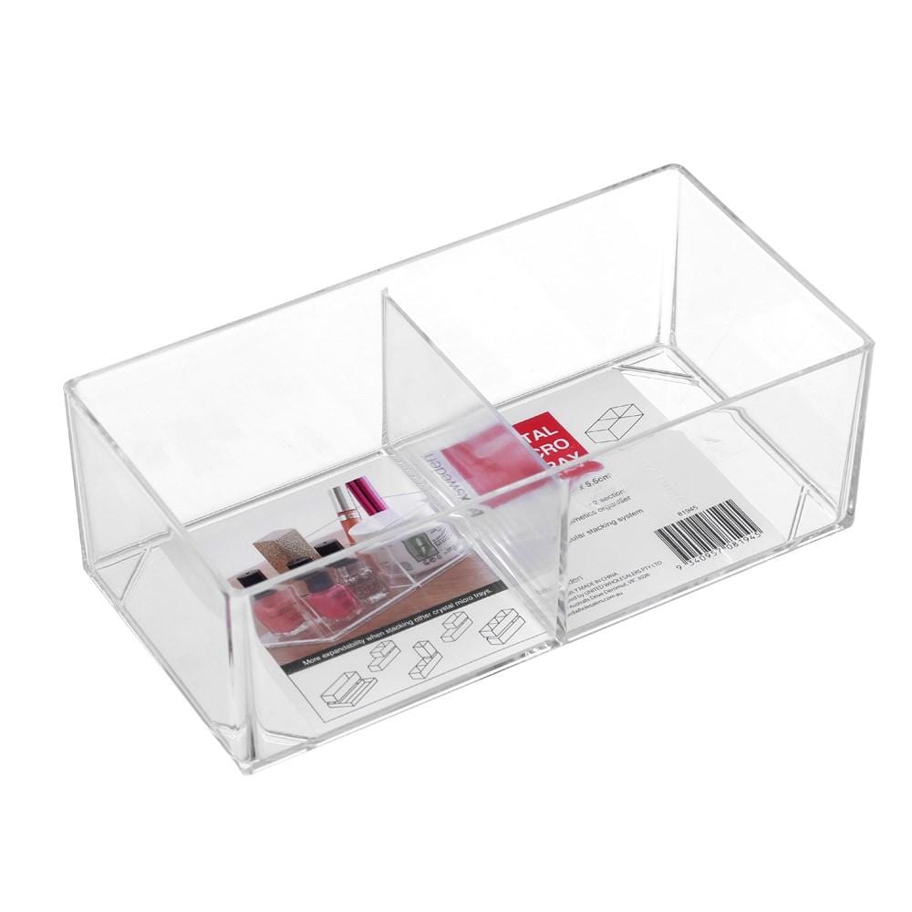 Boxsweden  CRYSTAL MICRO TRAY 2 SECTION - SMALL 6PCS - Brilliant Co