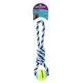 Paws & Claws  BLUE ROPE & TENNIS BALL TUGGER 3PCS - Brilliant Co