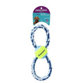Paws & Claws  BLUE ROPE & TENNIS BALL TUGGER 3PCS - Brilliant Co