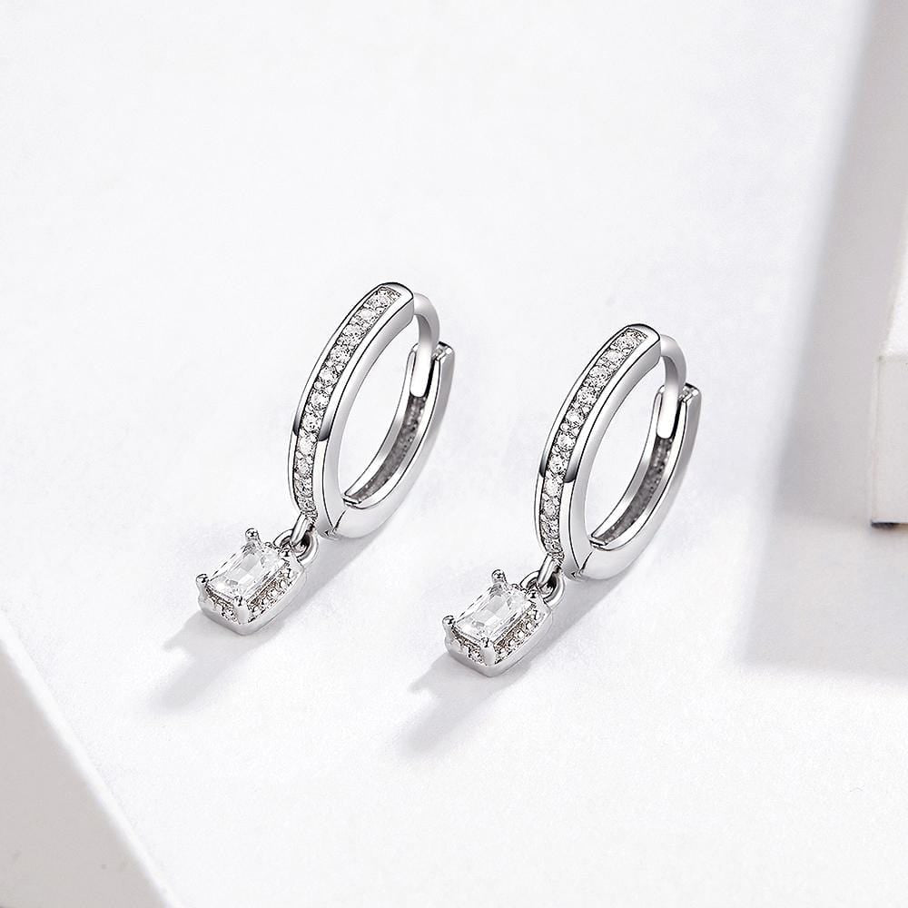Solid 925 Sterling Silver Classic Drop Earrings