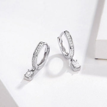 Solid 925 Sterling Silver Classic Drop Earrings