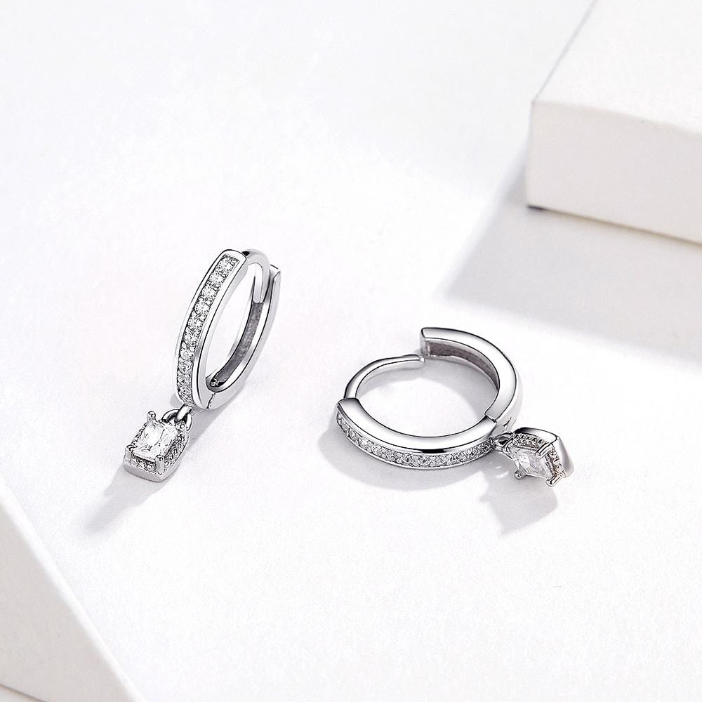 Solid 925 Sterling Silver Classic Drop Earrings