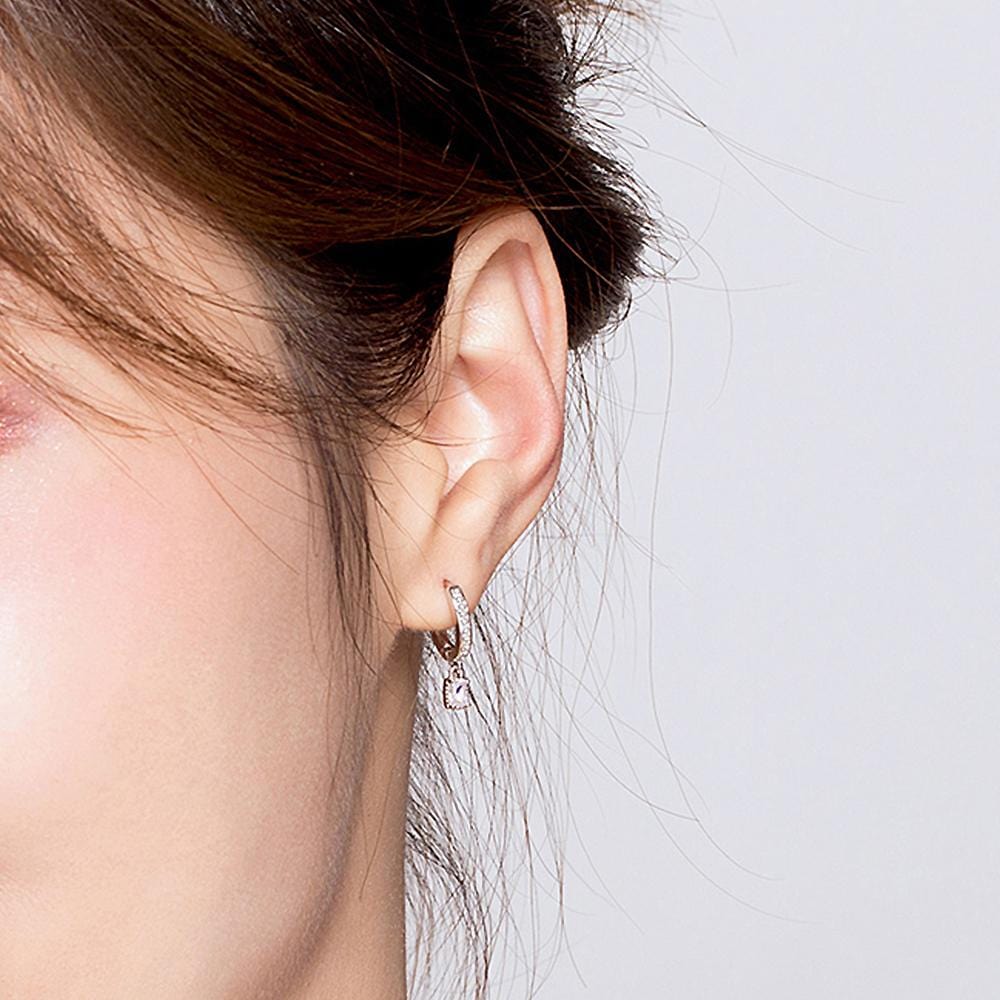 Solid 925 Sterling Silver Classic Drop Earrings