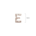 Solid 925 Sterling Silver Glamour Alphabet Letter Earrings Rose Gold - 20