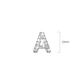 Solid 925 Sterling Silver Glamour Alphabet Letter Earrings  - 4