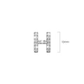 Solid 925 Sterling Silver Glamour Alphabet Letter Earrings  - 32