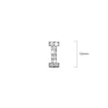 Solid 925 Sterling Silver Glamour Alphabet Letter Earrings  - 36