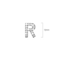 Solid 925 Sterling Silver Glamour Alphabet Letter Earrings  - 72